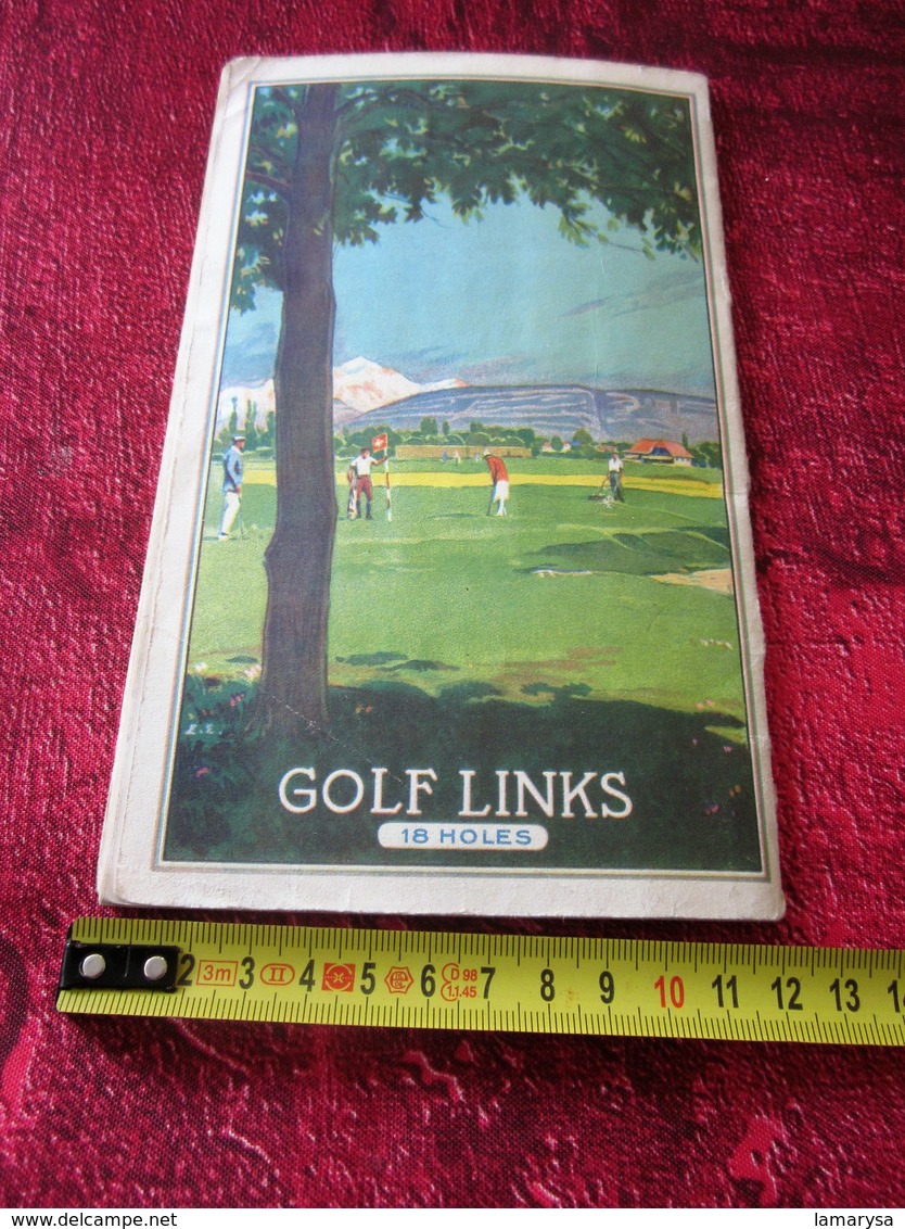 GENEVE SUISSE SIEGE SOCIETE DES NATIONS Dépliant Guide touristique GOLF LINKS18 HOLES 32 PAGES