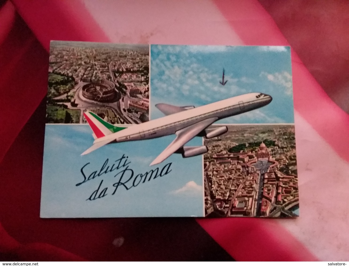 CARTOLINA  SALUTI DA ROMA- SCRITTA MA NON VIAGGIATA - Transports