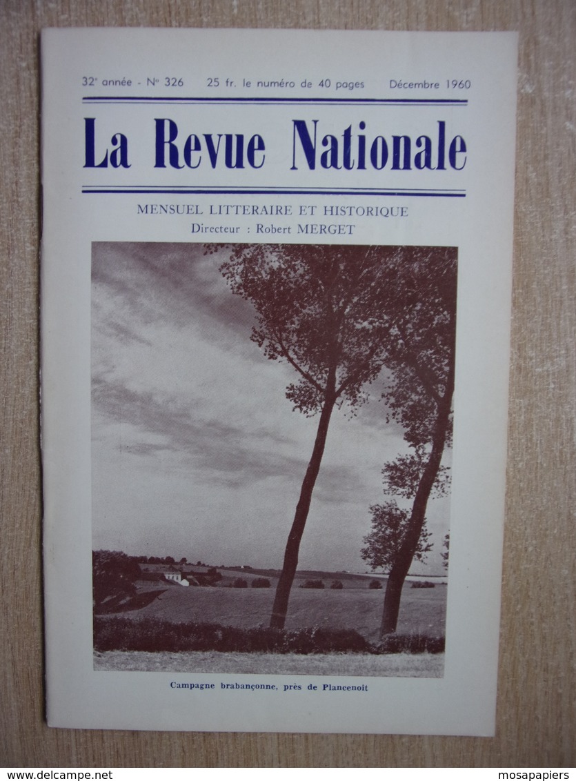 Revue Nationale Décembre 1960 - +/- 40 Pages - Campagne Brabançonne, Près De PLANCENOIS - Belgique