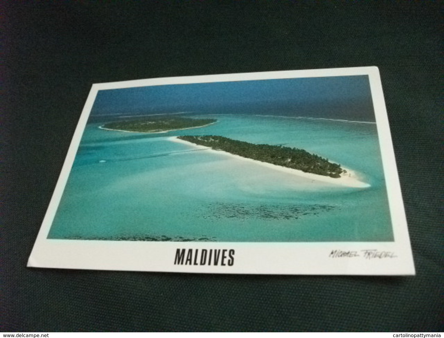 STORIA POSTALE  FRANCOBOLLO PESCE MALDIVES ISLAND DHIFFUSHI  VISTA AEREA - Maldiven