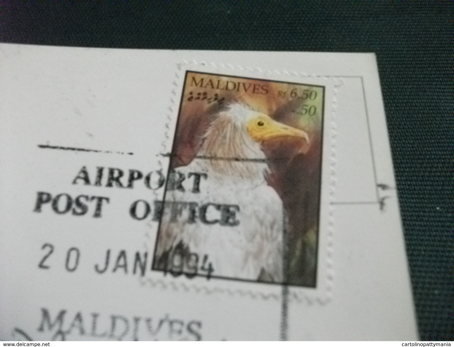 STORIA POSTALE  FRANCOBOLLO UCCELLO BIRD  MALDIVES VEDUTE - Maldives