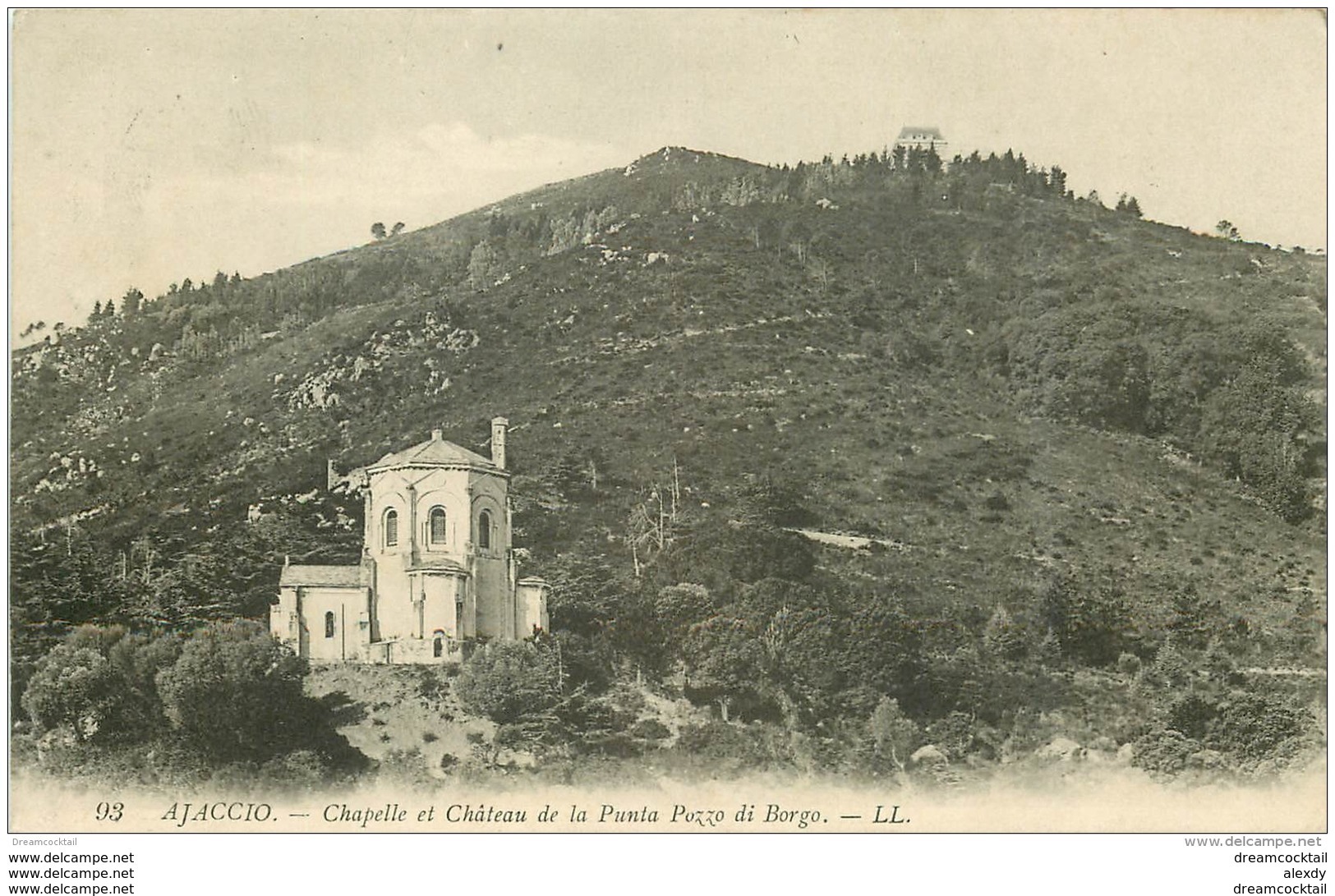 20 AJACCIO. Chapelle Et Château De La Punta Pozzo Di Borgo 1915 - Ajaccio