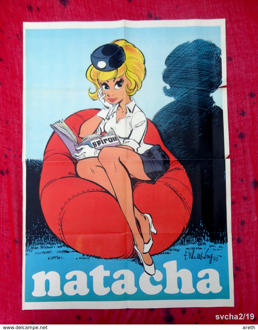 2 Anciens Posters De SPIROU : Natacha Et Khéna Et Le Scrameustache, - Objets Publicitaires