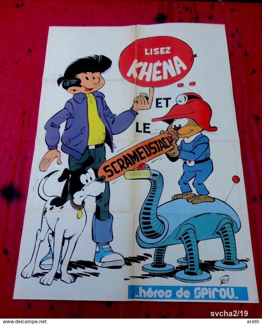 2 Anciens Posters De SPIROU : Natacha Et Khéna Et Le Scrameustache, - Objets Publicitaires