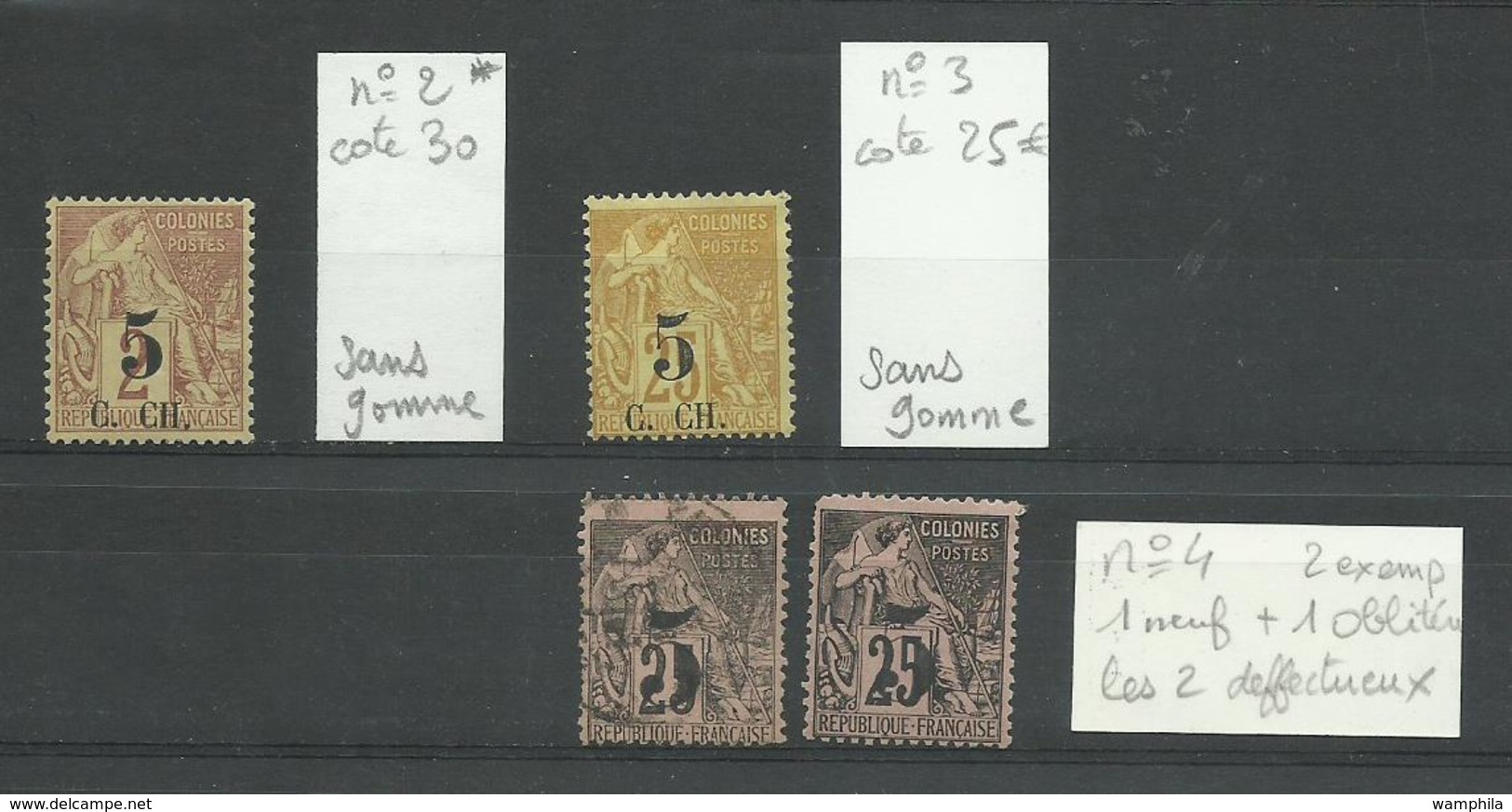 Lot De Cochinchine, 4 Timbres, Voir Description - Unused Stamps