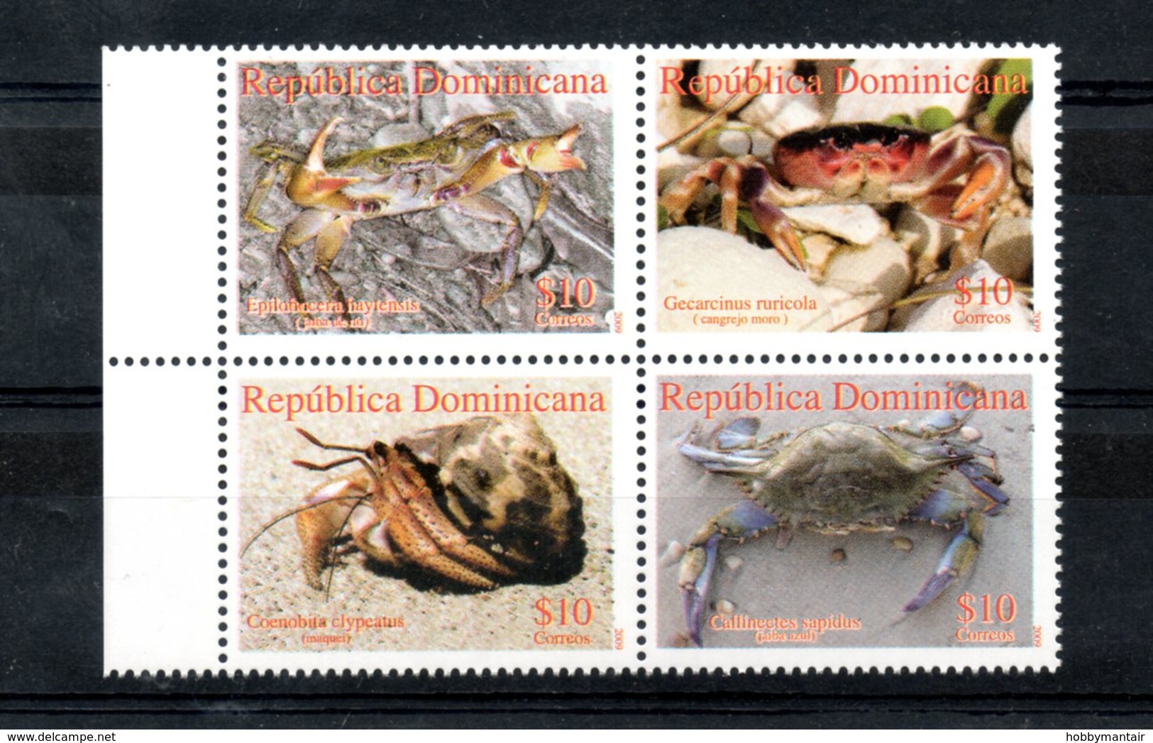 DOMINICANA, 2009,CRABS, 4v. MNH** - Crustaceans