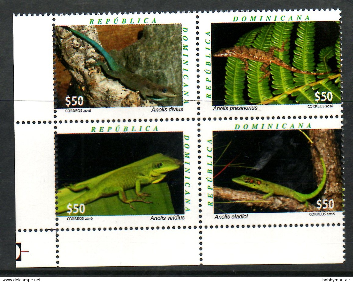 DOMINICANA, 2016,REPTILES, 4v. MNH** - Other & Unclassified