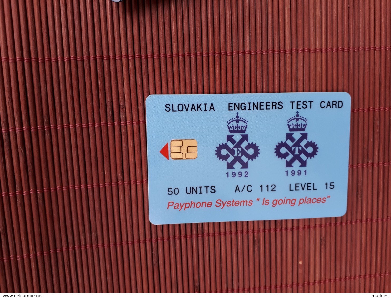 SLOVAKIA Queens Awards, GPT Engineers Test Card 50 Units Very Rare 2 Scans - Slovakia