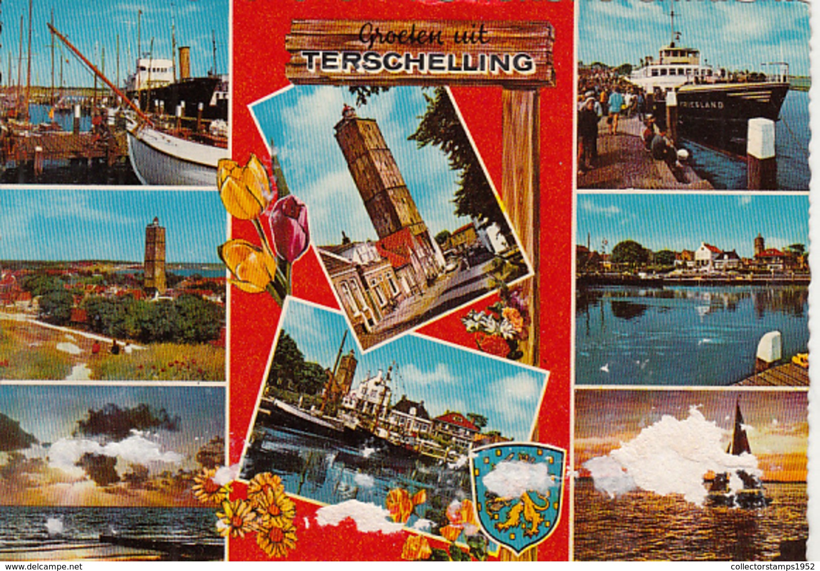 80388- TERSCHELLING- DIFFERENT ISLAND VIEWS, SHIPS, BOATS, TOWER, PANORAMA - Terschelling