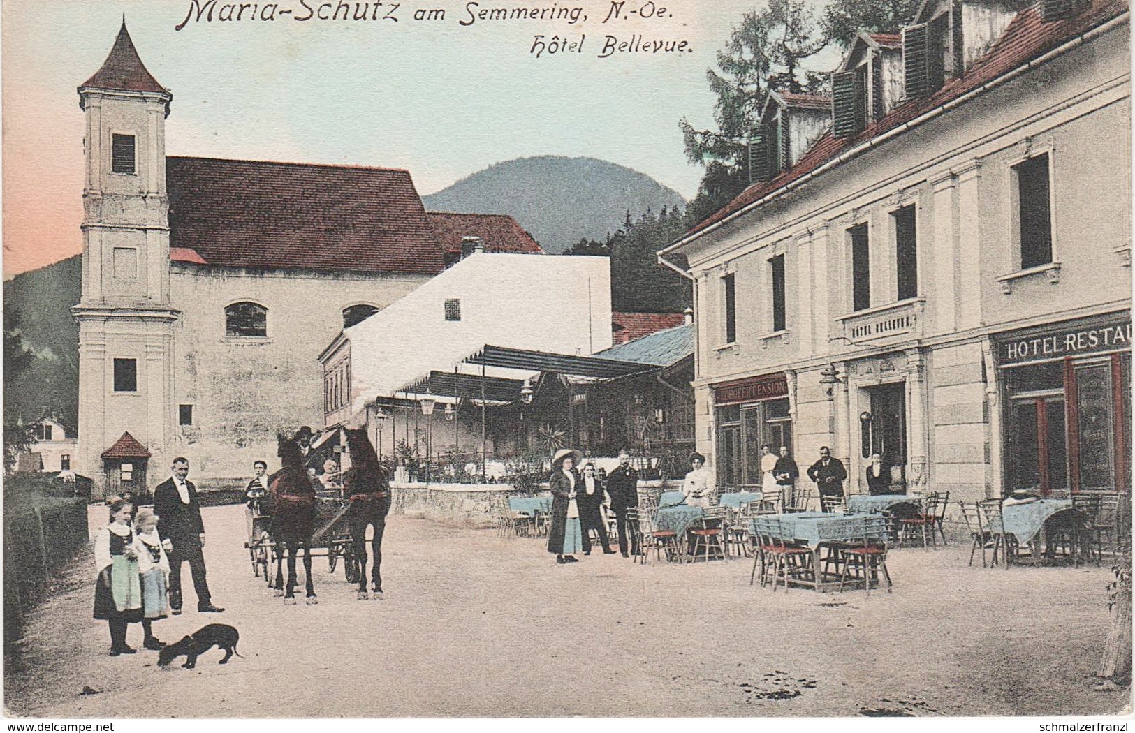 AK Maria Schutz Am Semmering Hotel Restaurant Bellevue A Schottwien Greis Göstritz Neunkirchen NÖ Niederösterreich - Semmering