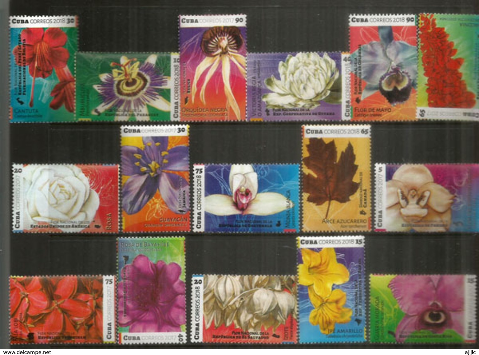 Fleurs Nationales Des Etats Américains (Colombie,Salvador,Bolivia,Belize,Jamaique,Costa Rica,etc) 2 Séries Complètes ** - Nuovi