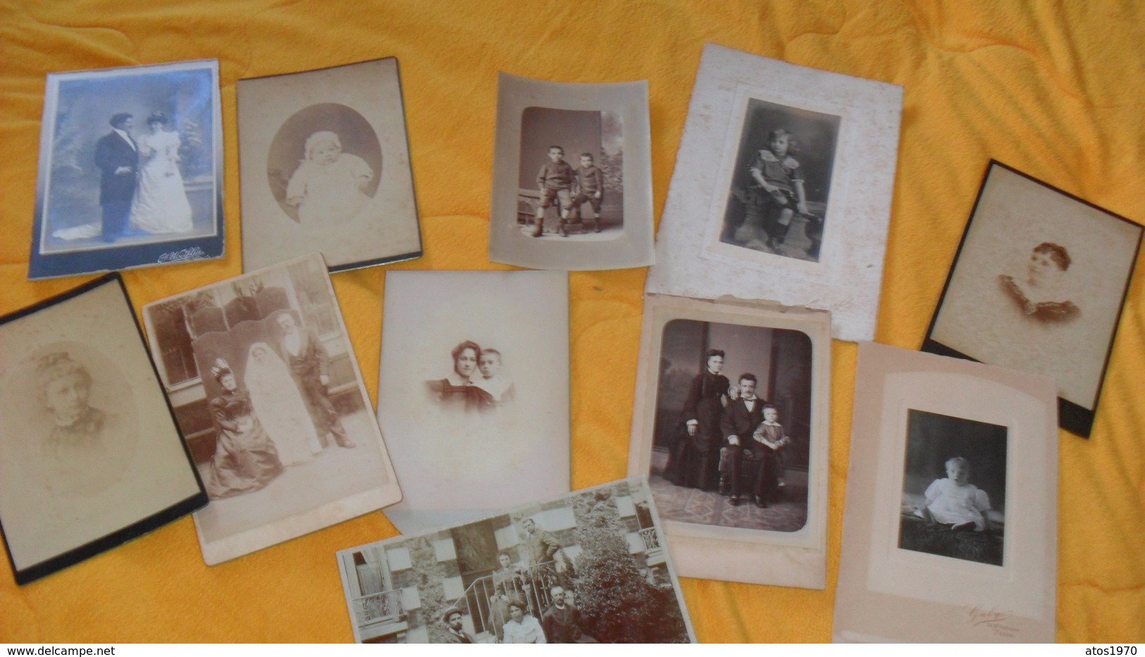 LOT DE 11 PHOTOS ANCIENNES DATE ?.../ SCENE PORTRAIT, BEBE MARIAGE LIEU ?... - Anonyme Personen