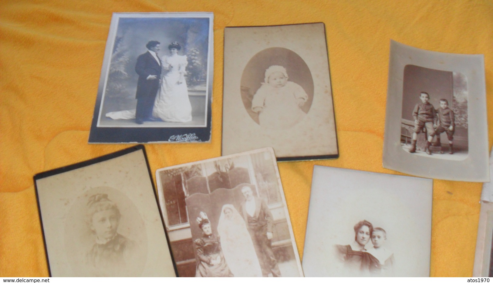 LOT DE 11 PHOTOS ANCIENNES DATE ?.../ SCENE PORTRAIT, BEBE MARIAGE LIEU ?... - Anonyme Personen