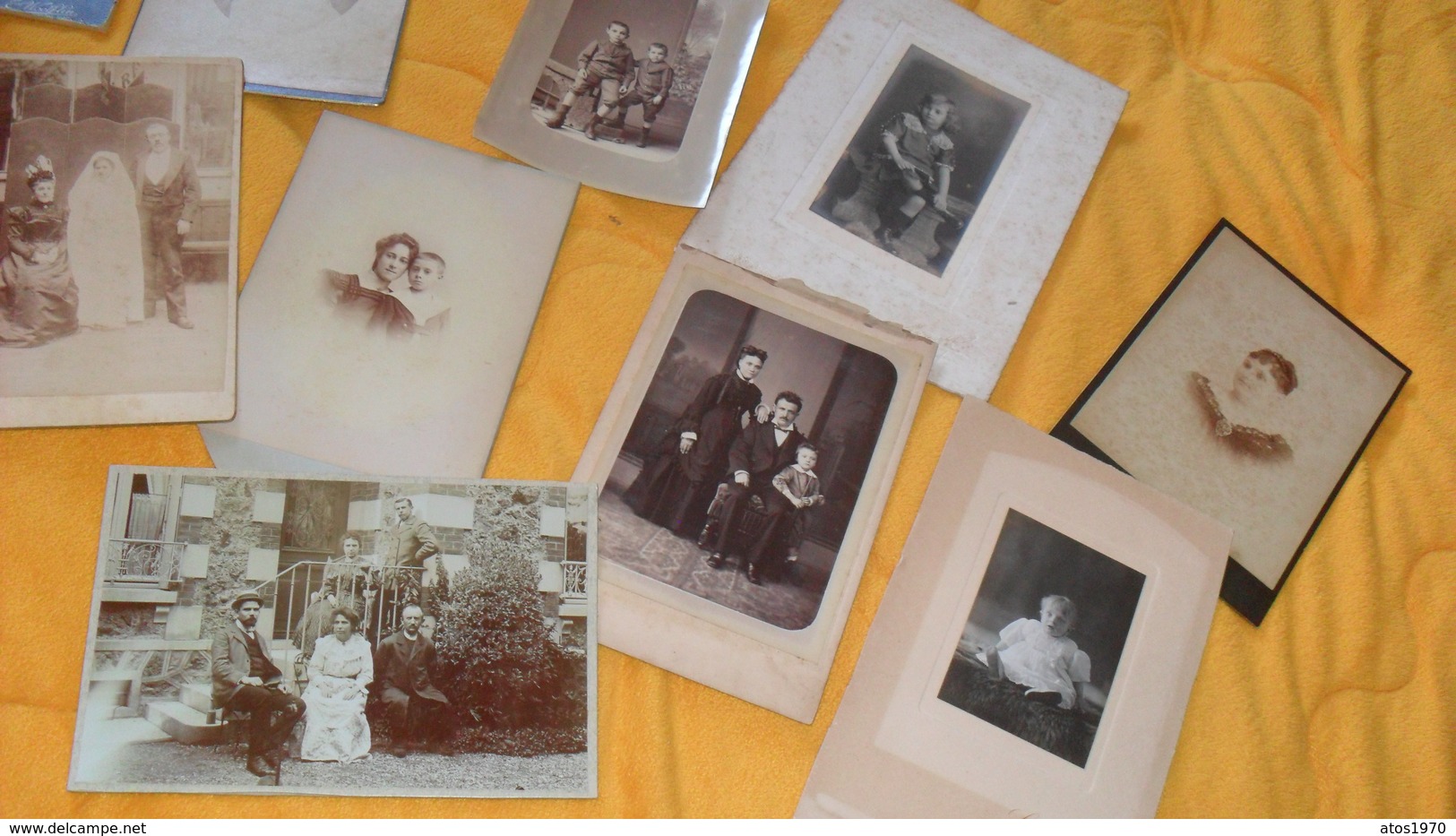 LOT DE 11 PHOTOS ANCIENNES DATE ?.../ SCENE PORTRAIT, BEBE MARIAGE LIEU ?... - Personnes Anonymes