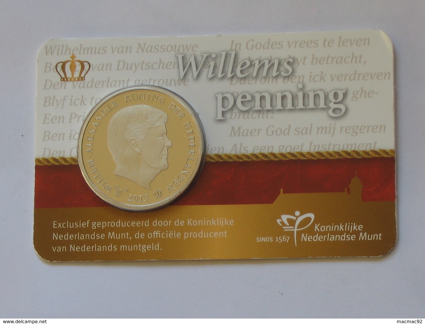 Médaille PAYS-BAS 2013 - WILLEM I - WILLEM II - WILLEM III - Koning Der Nederlanden **** EN ACHAT IMMEDIAT **** - Royaux/De Noblesse