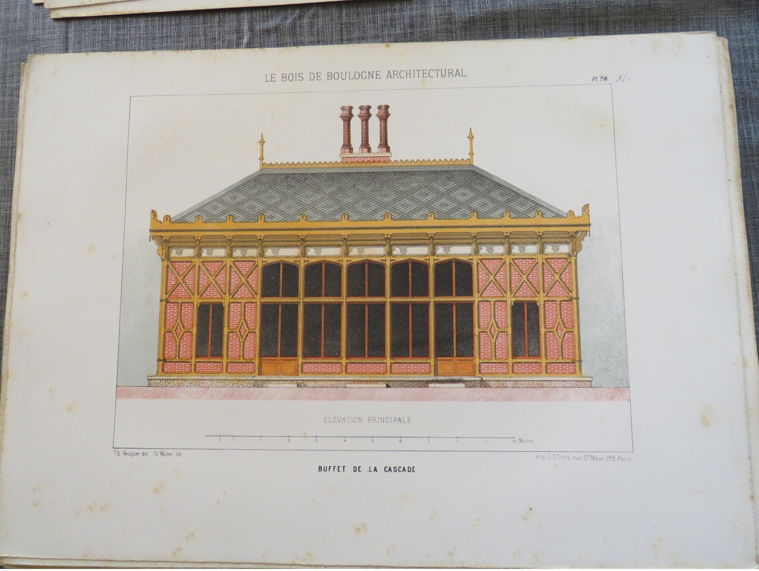 Bois De Boulogne 1875 : Buffet De La Cascade - Architecture