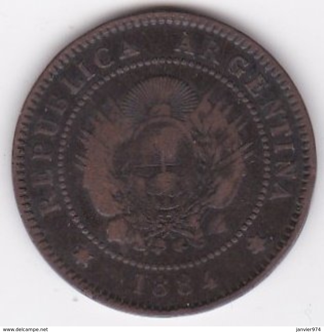 ARGENTINE / TUCUMAN . UN CENTAVO 1884. BRONZE - Argentina