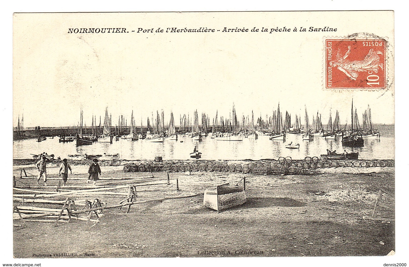 ILE DE NOIRMOUTIER (85) - Port De L' Herbaudière - Arrivée De La Pêche à La Sardine - Ed. Vasselier, Nantes - Ile De Noirmoutier