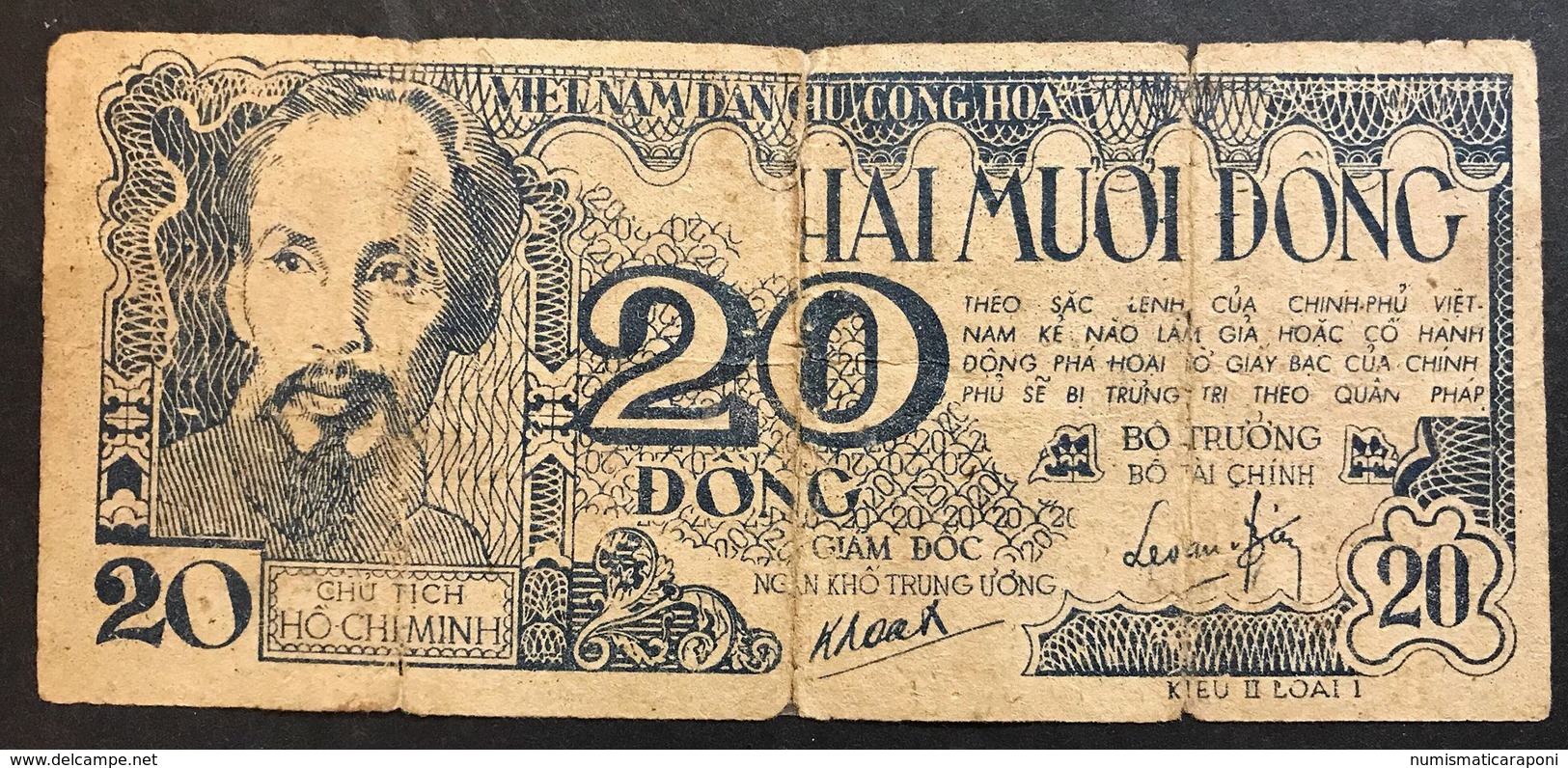 Vietnam Viet Nam 20 Dong 1948 Ricongiunto Con Nastro Adesivo Al R. Lotto 1755 - Vietnam