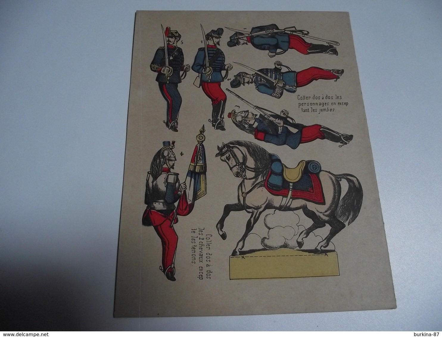 Protège Cahiers, Armée Française, Costumes Militaires Sujets Equestres, N° 2 - Collections, Lots & Séries