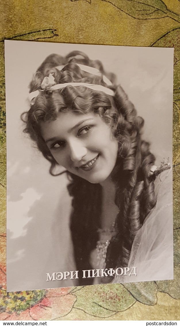 Actress  Mary Pickford  - Modern Russian Postcard DeAgostini Edition - Attori