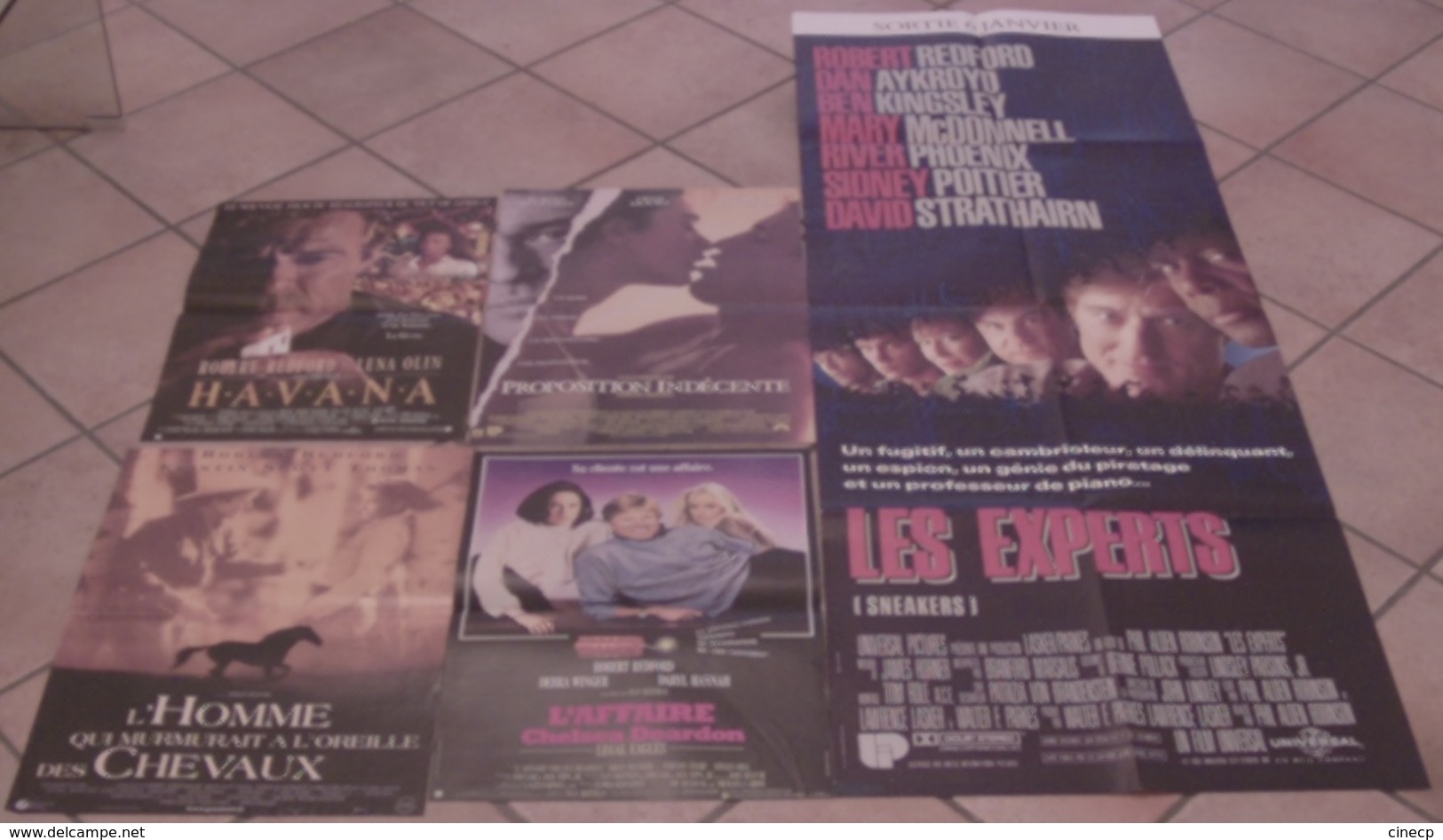 5 AFFICHES CINEMA FILMS Robert REDFORD EXPERTS AFFAIRE CHELSEA DEARDON HAVANA HOMME MURMURAIT CHEVAUX - Affiches & Posters