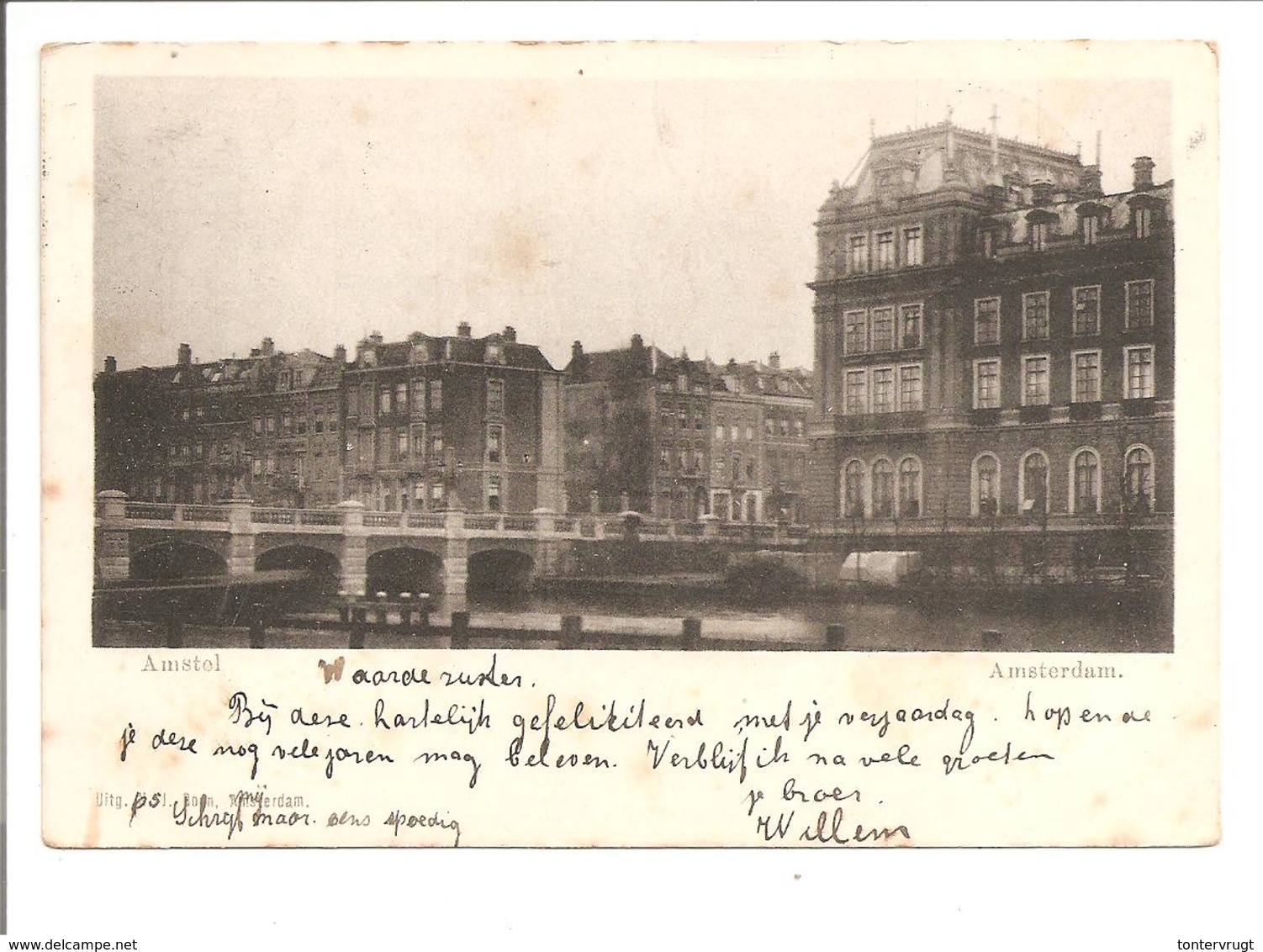 Bontkraag Enkelfrankering 3 Cent Oranje N.V.P.H. 56 AK Amsterdam Amstel - Brieven En Documenten