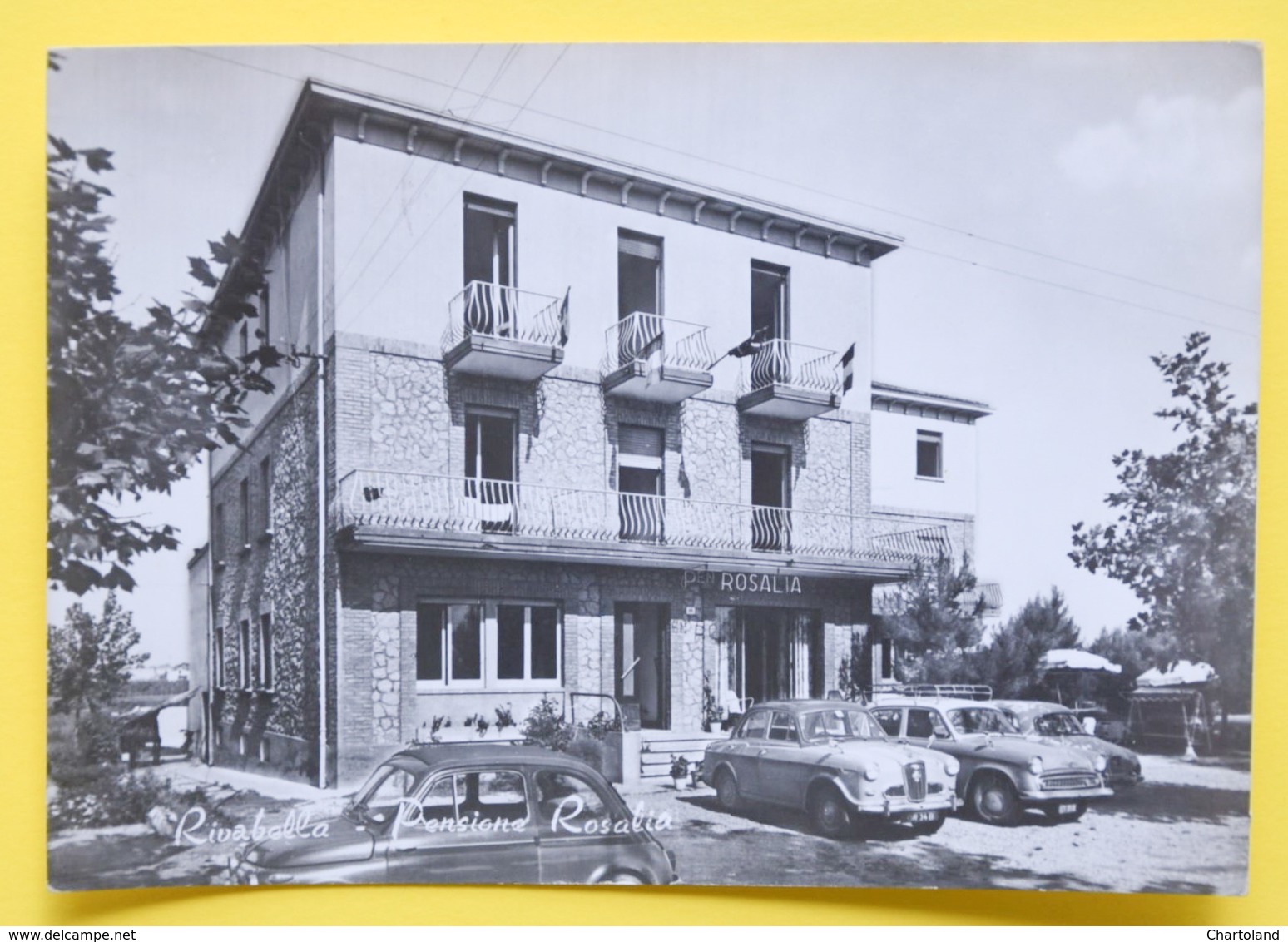 Cartolina Rivabella Pensione Rosalia 1960 - Rimini