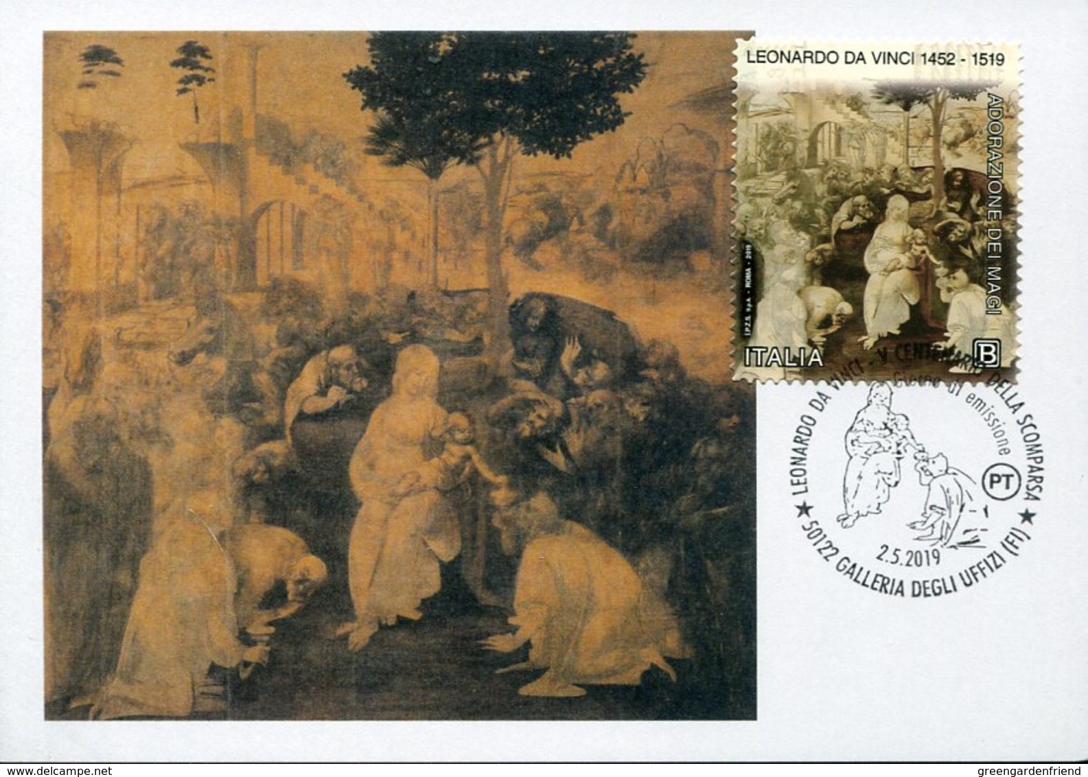 46050, Italia, Maximum 2019 Painting Of Leonardo Da Vinci, Adoration Of The Magi, Madonna And Child - Altri & Non Classificati