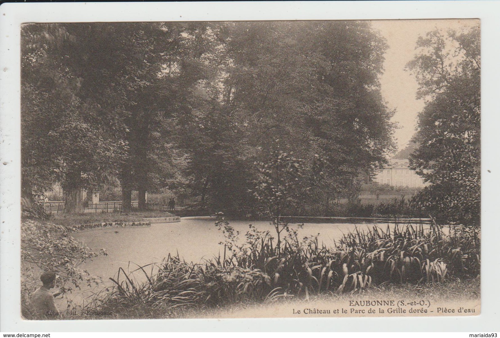 EAUBONNE - VAL D'OISE - LE CHATEAU ET LE PARC DE LA GRILLE DOREE - PIECE D'EAU - Autres & Non Classés