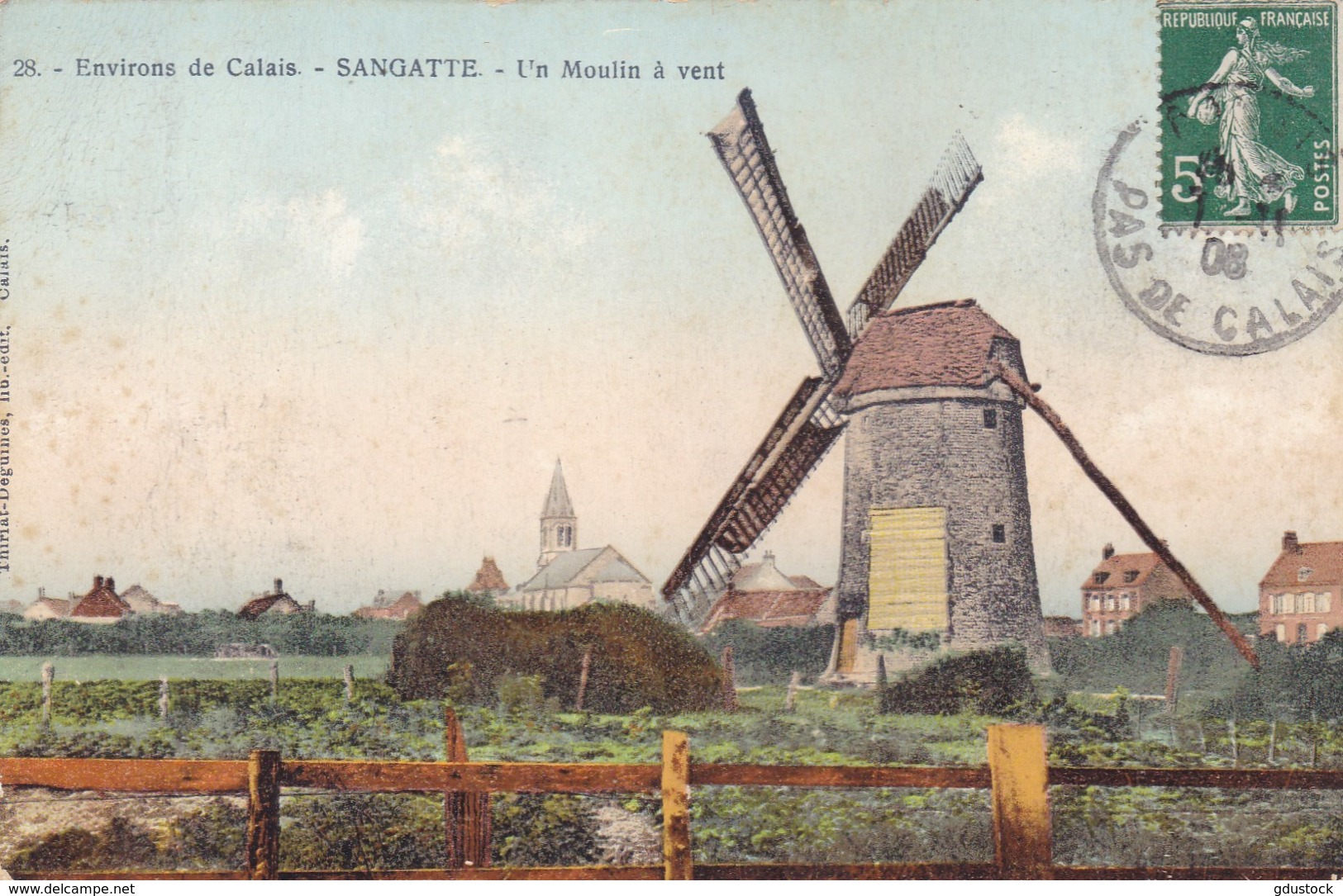 Pas-de-Calais - Environs De Calais - Sangatte - Un Moulin à Vent - Sangatte