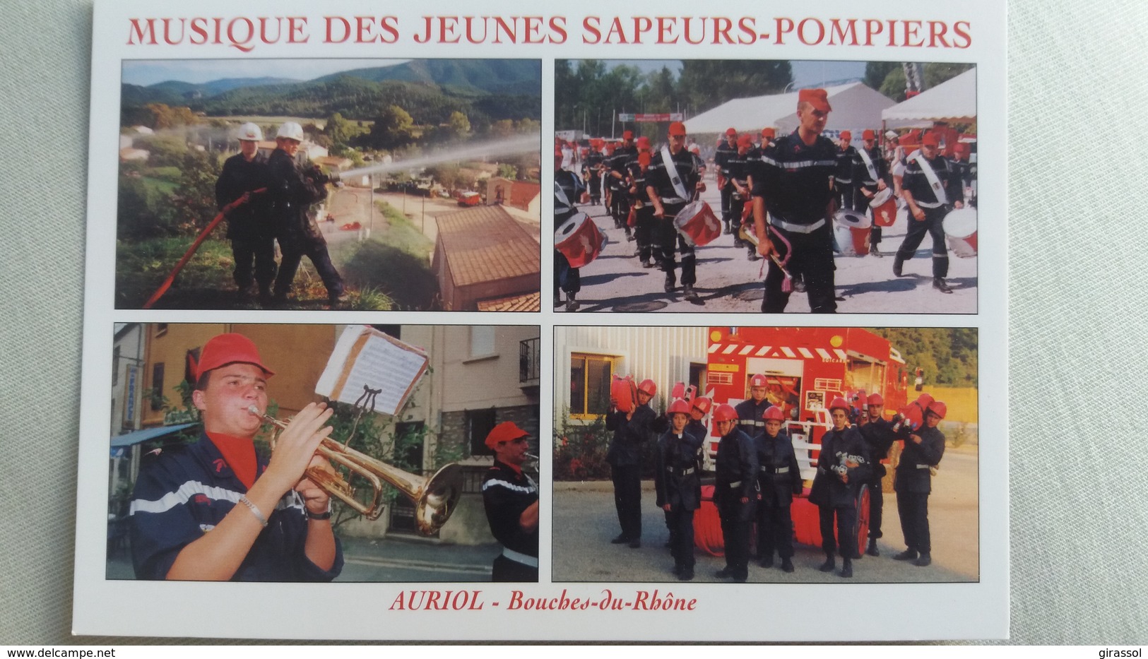 CPM AURIOL 13 MUSIQUE DES JEUNES SAPEURS POMPIERS ZAC DU PUJOL SALLE LUCIENNE MARTIN - Auriol