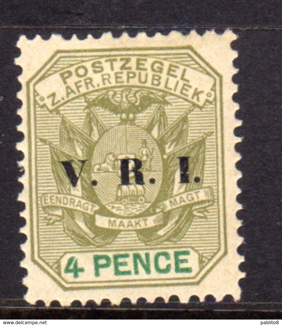 TRANSVAAL VRI SECOND BRITISH OCCUPATION 1900 V.R.I.OVERPRINTED COAT OF ARMS STEMMA ARMOIRIES PENNY 4p MNH - Transvaal (1870-1909)