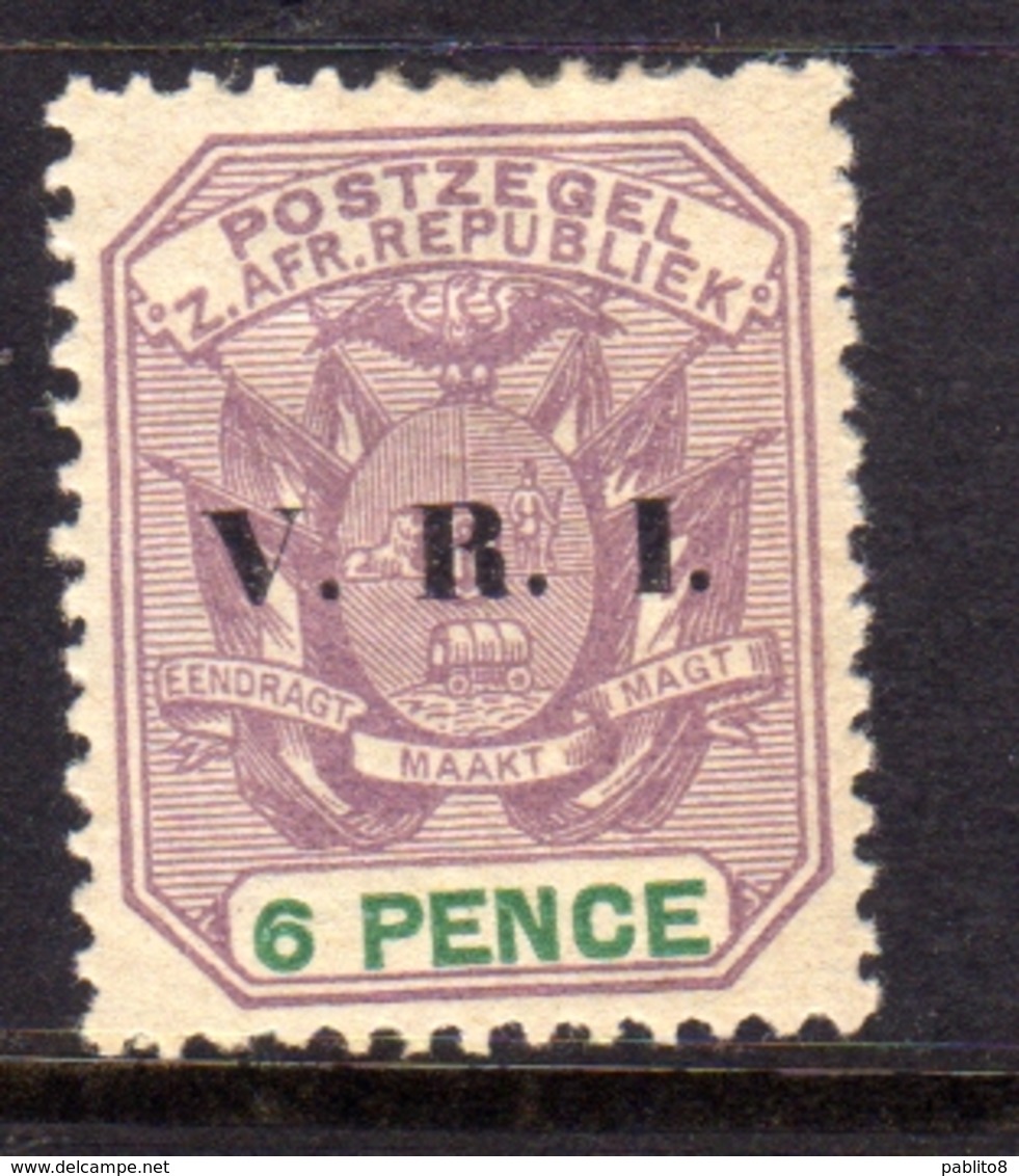 TRANSVAAL VRI SECOND BRITISH OCCUPATION 1900 V.R.I.OVERPRINTED COAT OF ARMS STEMMA ARMOIRIES PENCE 6p MNH - Transvaal (1870-1909)