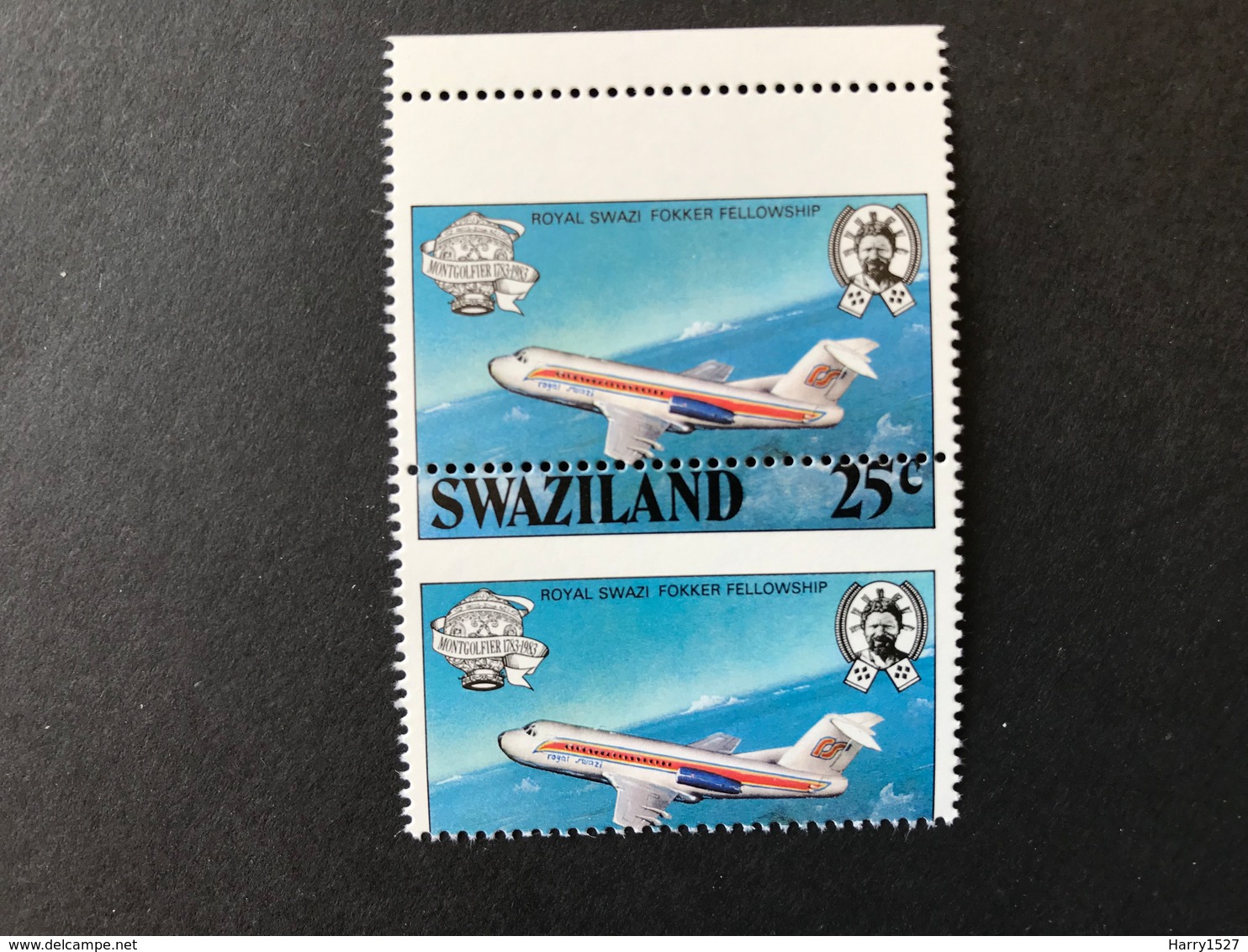 Swaziland Manned Flight 25c Perf Shift Pair Mint Condition - Swaziland (1968-...)