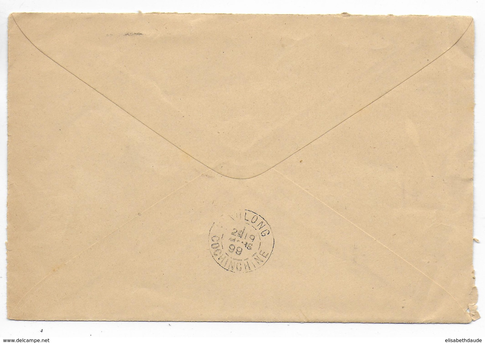 COCHINCHINE - 1899 - ENVELOPPE FM De SAÏGON => TIRAILLEURS ANNAMITES De VINHLONG - Lettres & Documents