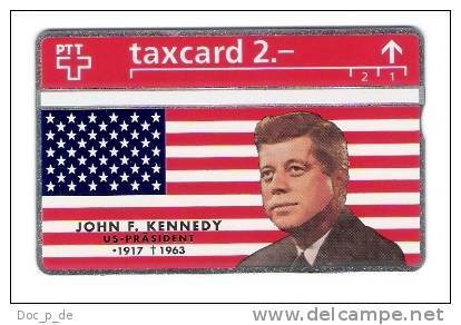 Schweiz  - John F. Kennedy - Backside Flag - 2,- PTT - 322L - Mint - 2 Scans - Schweiz
