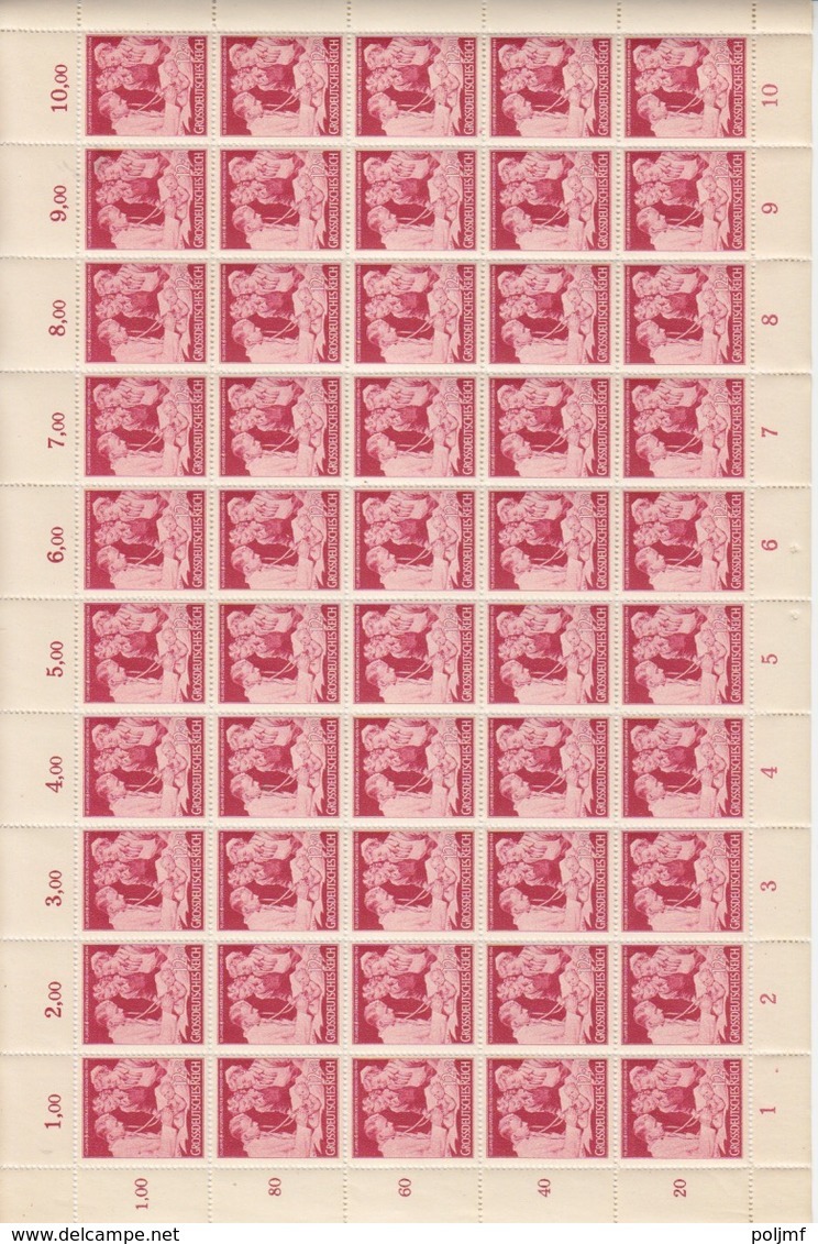 C TP 786 à 789 (10° Ann. De L'oeuvre De Secours Aux Mères) En Feuille De 50 TP, Neuf, Sans Charnière. - Unused Stamps