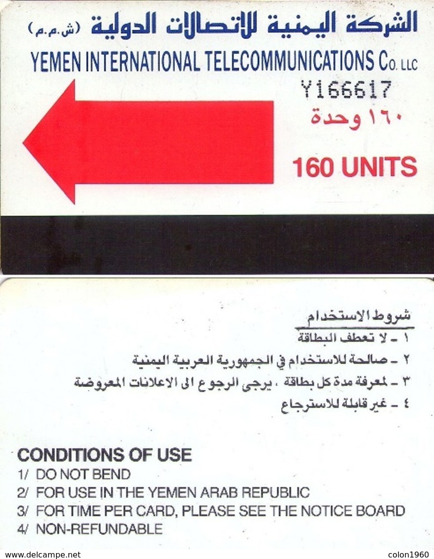 YEMEN. YE-YIT-0004. Red Arrow. 160U. 1990. (008) - Yémen