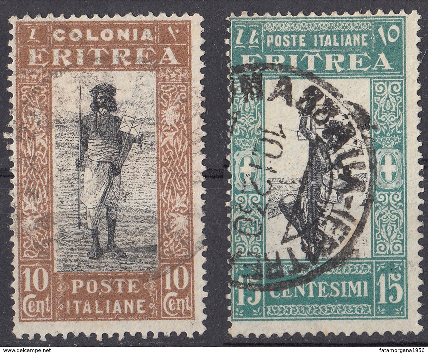 ERITREA (colonia Italiana) - 1930 -  Lotto Di 2 Valori Usati: Yvert 146 E 147. - Eritrea