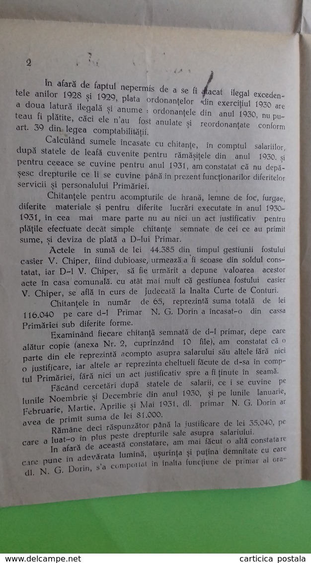 Romania, Roumanie, Rumanien - Vaslui Barlad 1930 Partidul National Liberal - Historical Documents