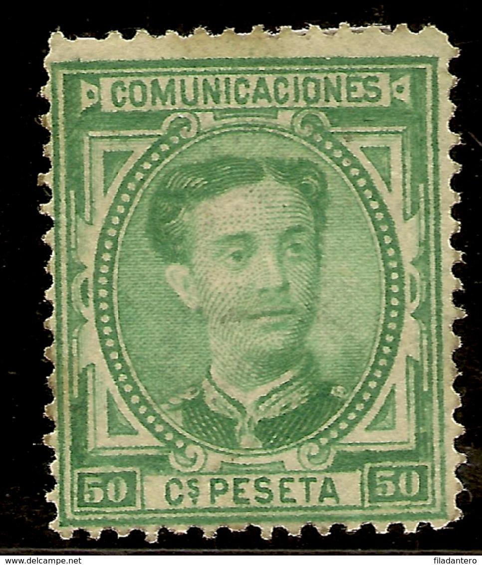 España Edifil 179* Mh  50 Céntimos Verde  Corona Y Alfonso XII  1876   NL1570 - Ungebraucht