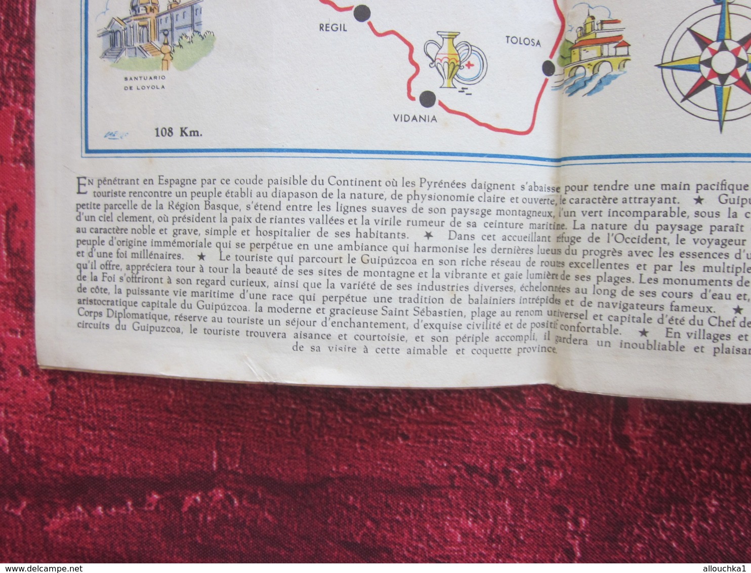 1950 Guía Turística Guía Turística EXCELSIOR HOTEL SAN SEBASTIAN  Dépliant Guide Plans Touristiques