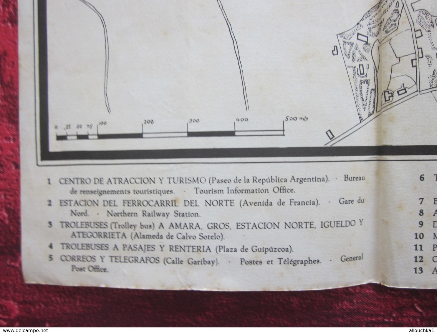 1950 Guía Turística Guía Turística EXCELSIOR HOTEL SAN SEBASTIAN  Dépliant Guide Plans Touristiques