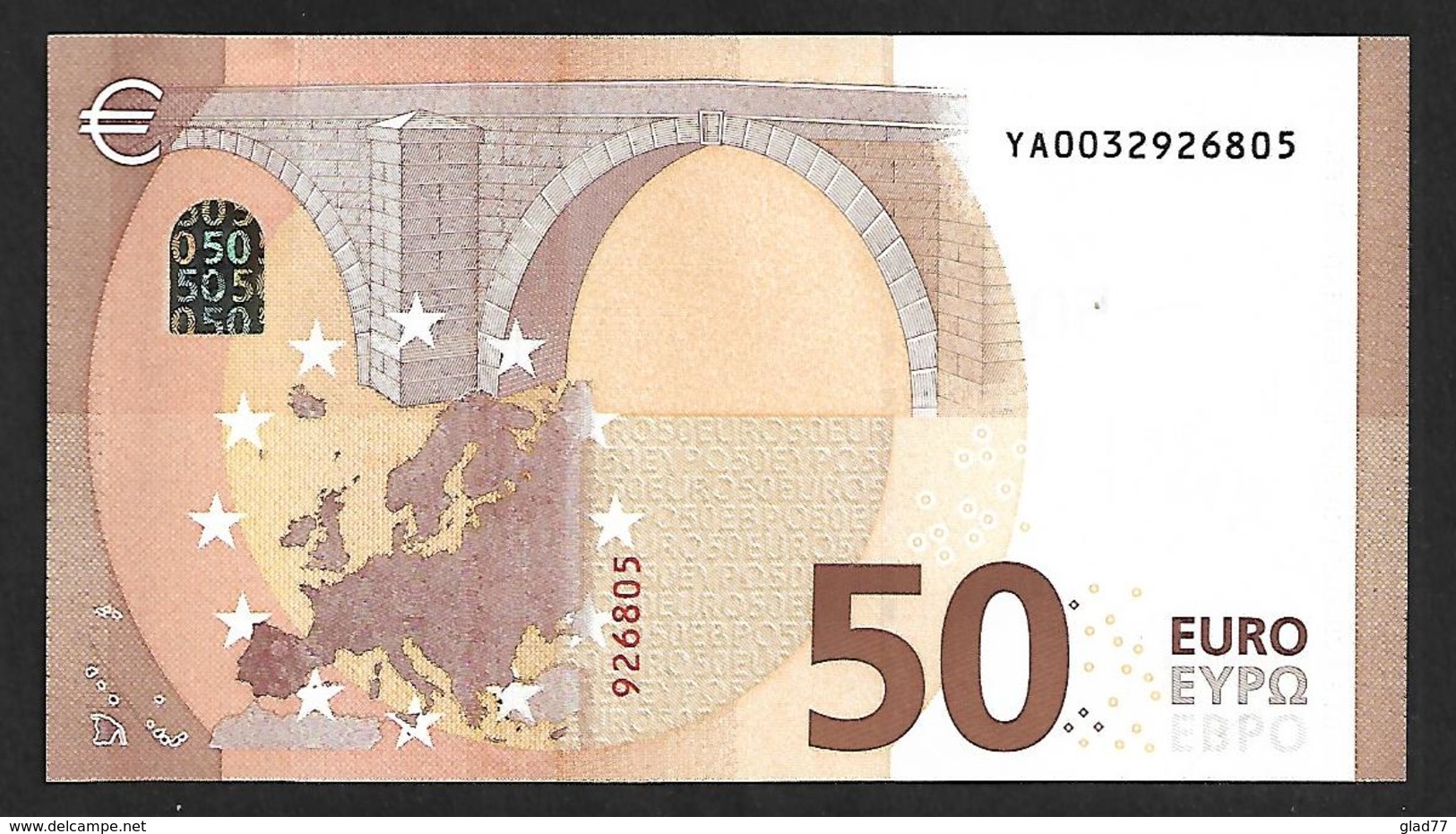 New Issue! Greece  "Y" 50  EURO ! Draghi  Signature ! UNC  (from Bundle) "Y" Printer  N001B2 !! - 50 Euro