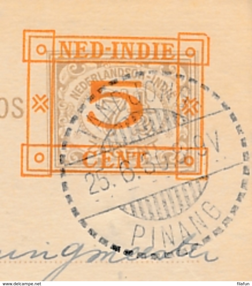 Nederlands Indië - 1930 - 5 Op 7,5 Cent, Briefkaart G44 Van LB Tandjongpinang Naar Weltevreden - Nederlands-Indië