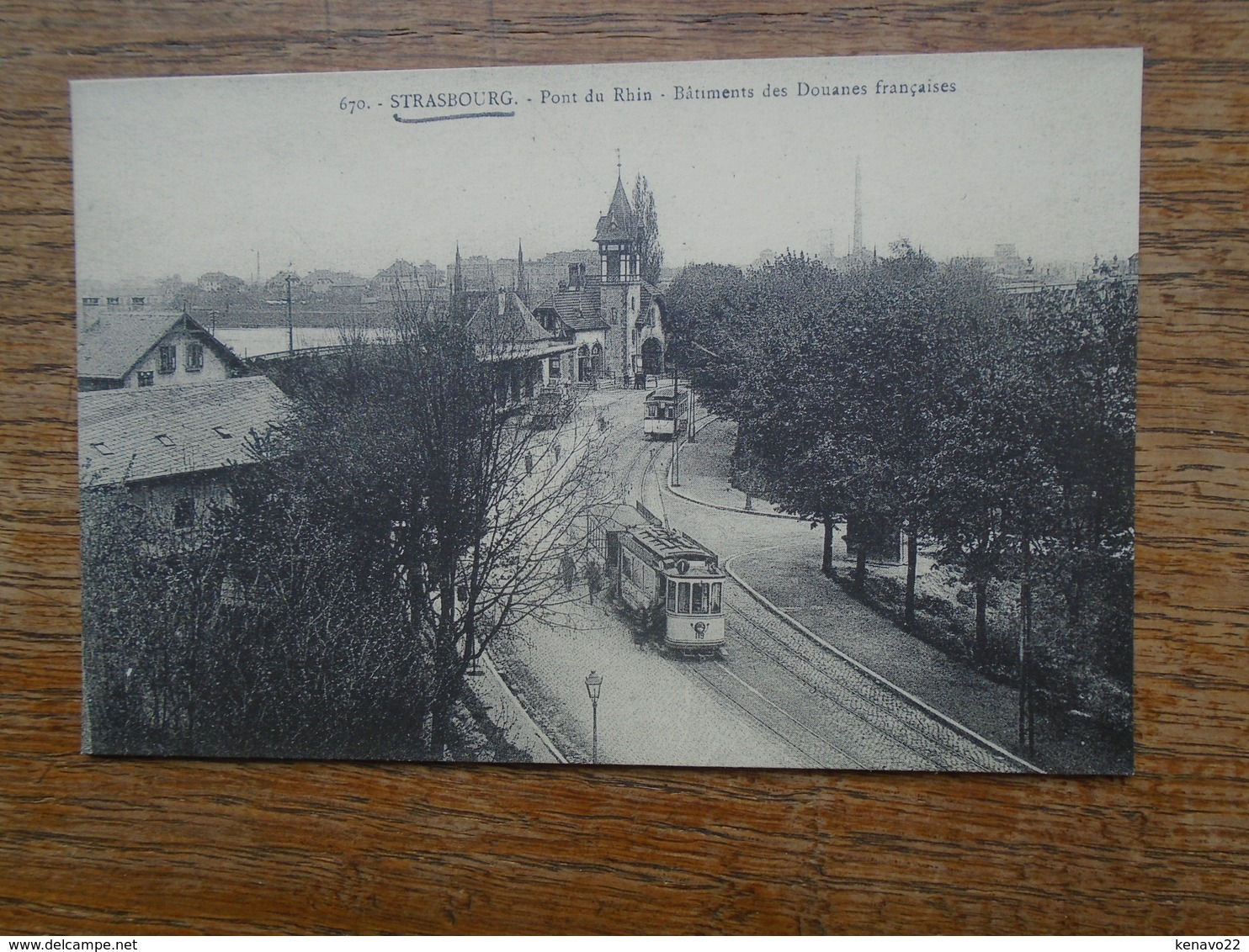 "" édition Cartes D'autrefois " Strasbourg , Pont Du Rhin , Bâtiments Des Douanes Françaises "" Carte Animée Tramway "" - Strasbourg