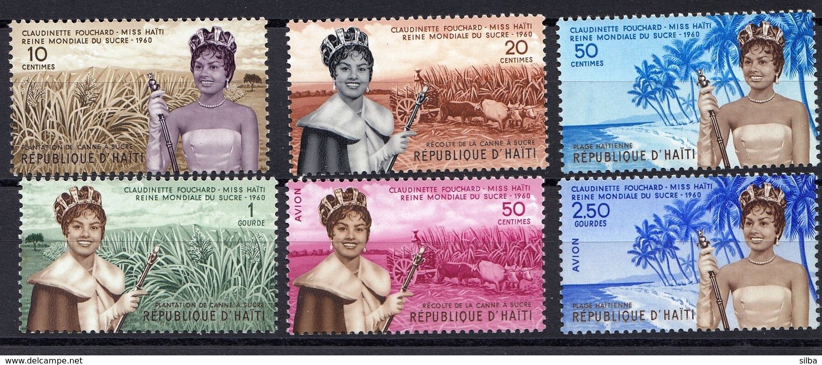 Haiti 1960 / Miss Haiti, Claudinette Fouchard / MINT Mi 615-620 - Haiti