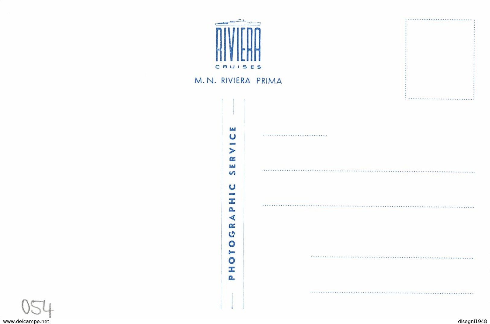 M08309 "M/N RIVIERA PRIMA"-CART. OR. NON SPED. - Piroscafi