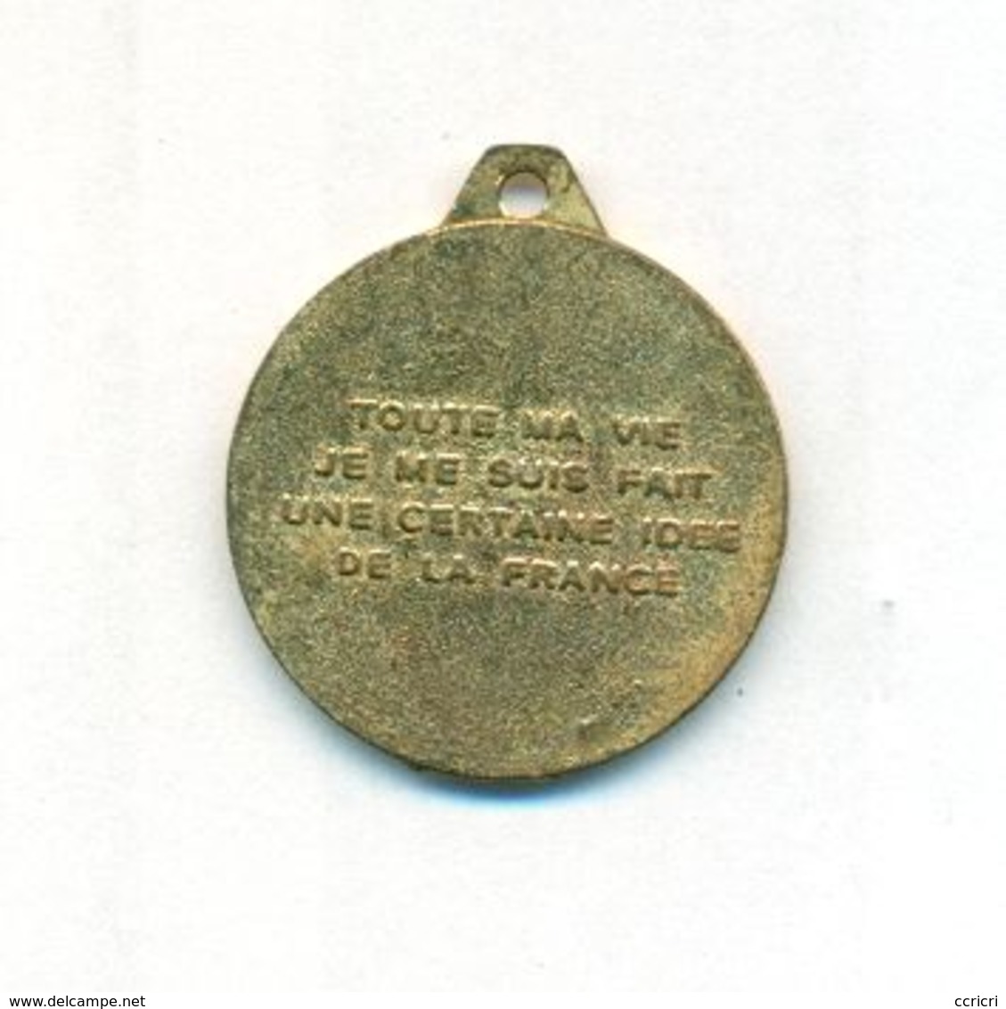 MÉDAILLE DE GAULLE - Obj. 'Souvenir De'